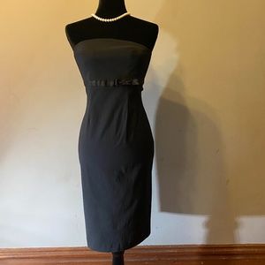 Sleek Express Stretch Strapless Black Dress
